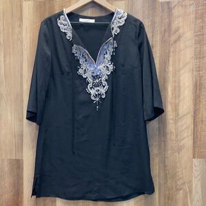 EYE OF THE NEEDLE - Black Dress with Sequins